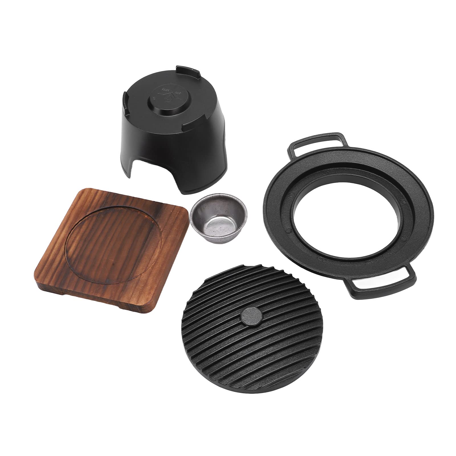 Mini parrilla de barbacoa, mini parrilla portátil, marco de aluminio fundido compacto, fácil de limpiar, antiadherente para viajes, camping, picnics 5