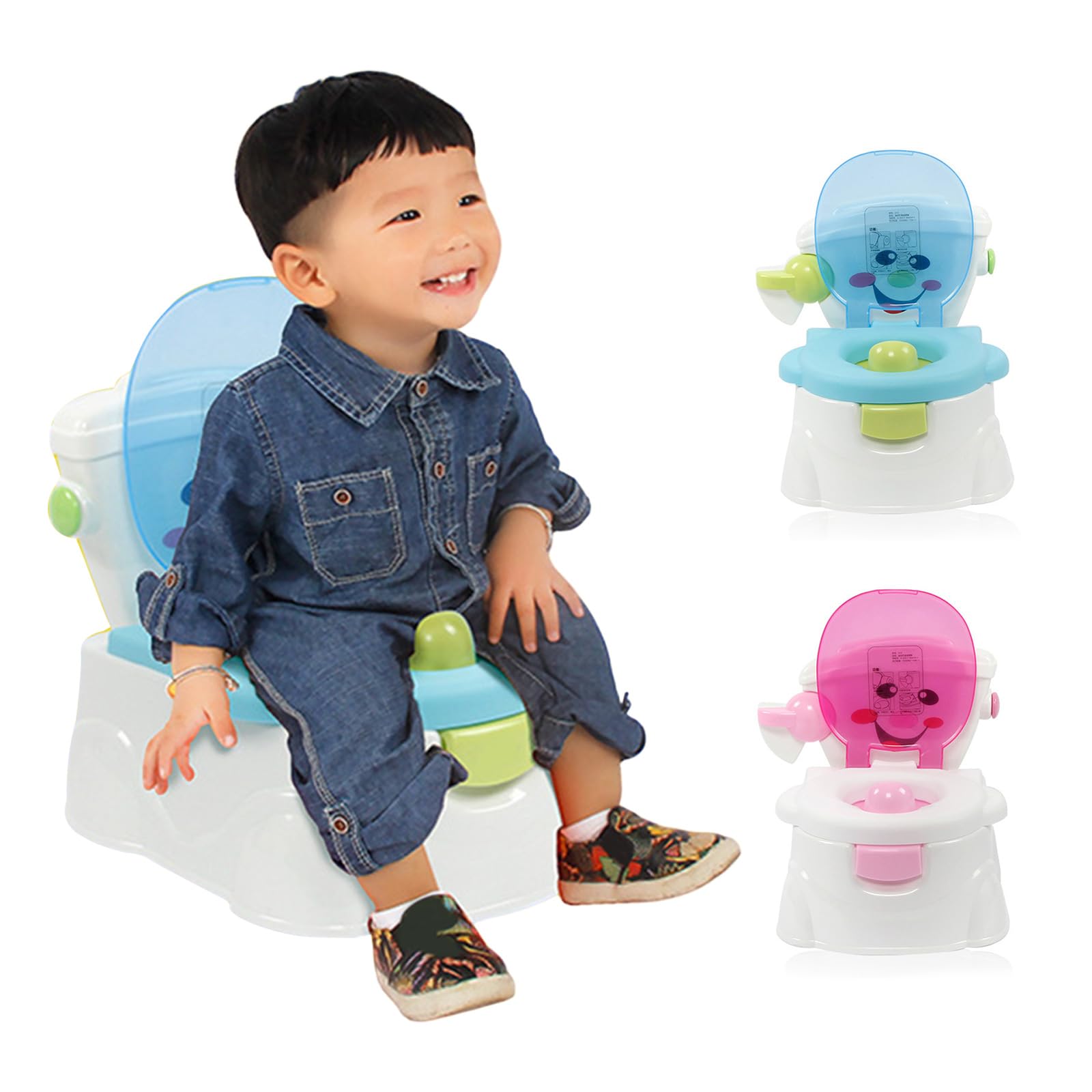 Allenamento per vasino per bambini, per imparare a usare il vasino, portatile, per viaggiare, base stabile, antiscivolo, sedia da allenamento