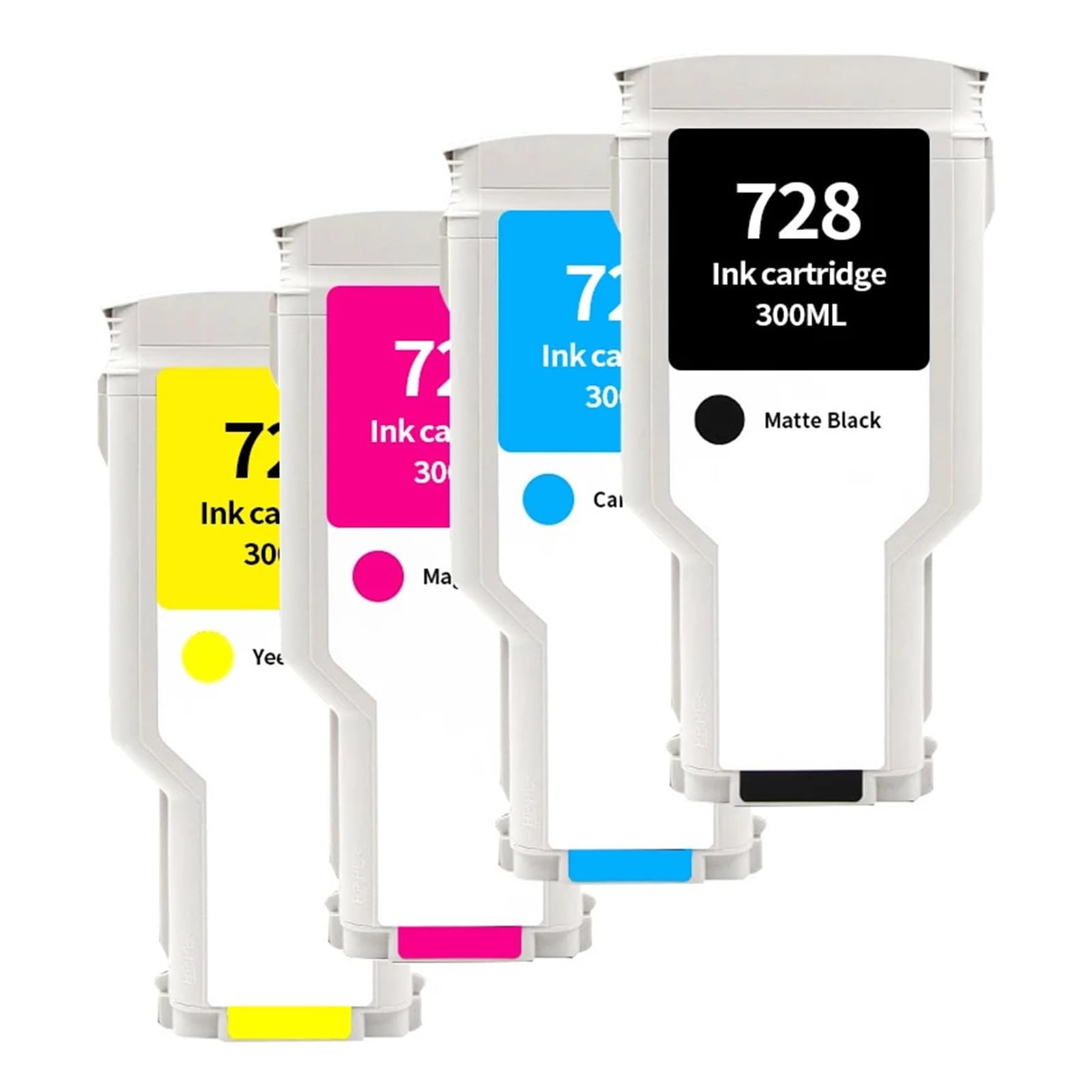 728 cartucce d'inchiostro compatibili for HP DesignJet T730 T830 | F9J68A F9J67A F9J66A, inchiostro pieno, 300 ml/cartuccia(4color)