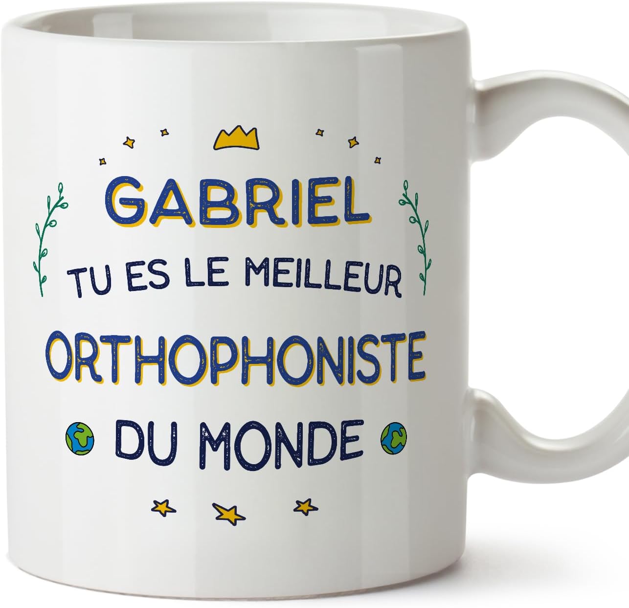 Mug Orthophoniste Canon, tasse cadeau prénom personnalisable