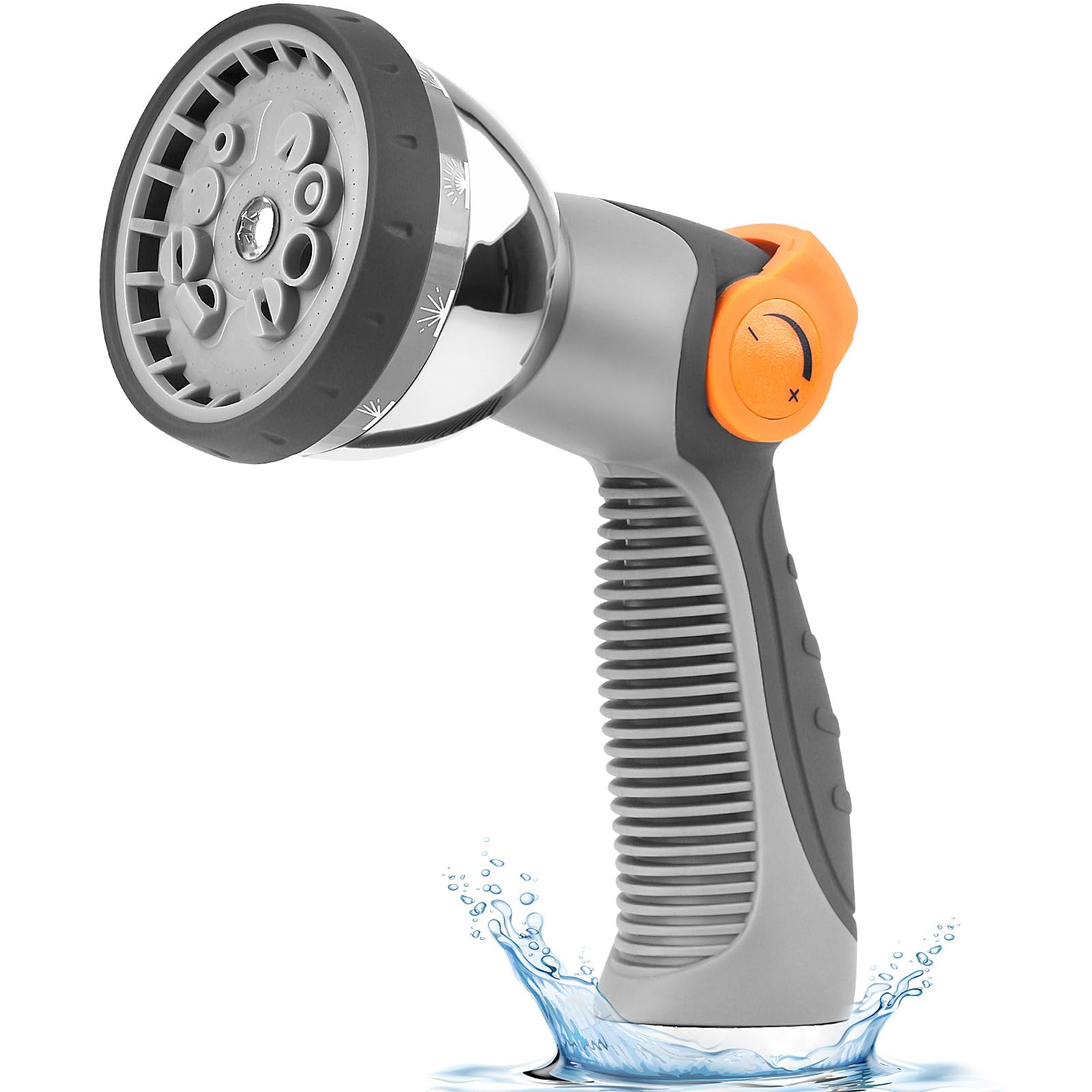 Heavy-Duty Hose Pipe Spray Gun, Leak-Proof Hose Spray Gun with 10 Patterns and Water Flow Control, High Pressure Garden Hose Nozzle for Watering, Washing Car, Cleaning — view 8