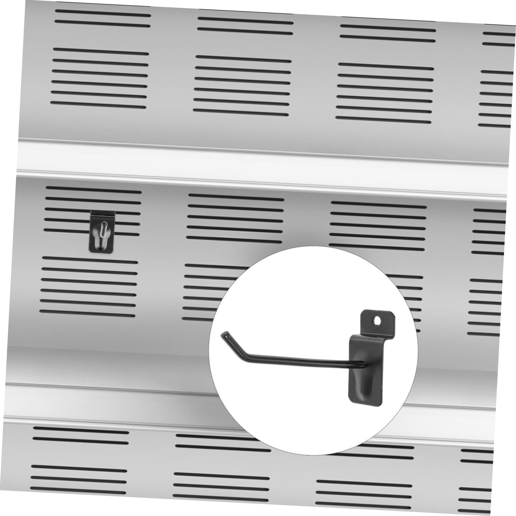 Ganchos para Tableros Perforados de Hierro de 15cm, 50 Piezas | Negro, para Paneles Perforados, Aptos para Hilo y Bobinas, Instalación Sencilla