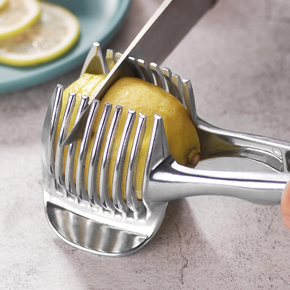 UPKOCH Stainless Steel Fruit Slicer for Home Lemon Tomato and Egg Cutter Compact and Portable Kitchen Tool for Quick Food Prep Safe Odorless and Reliable