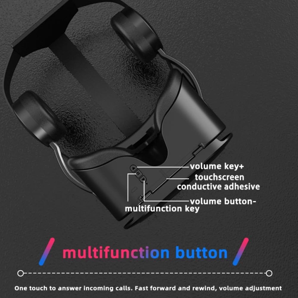 Immersive VR Occhiali per Smartphone, Occhiali 3D Realtà Virtuale Compatibile con iOS e Android, Design Ergonomico ABS per Giochi e Film, Controller Incluso, Bianco
