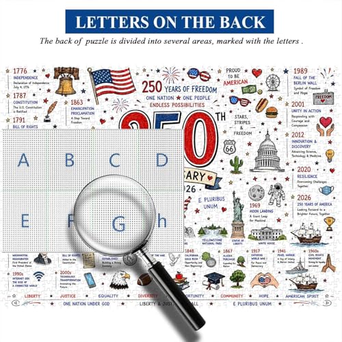 Puzzle 250e anniversaire États-Unis, cadeau idéal