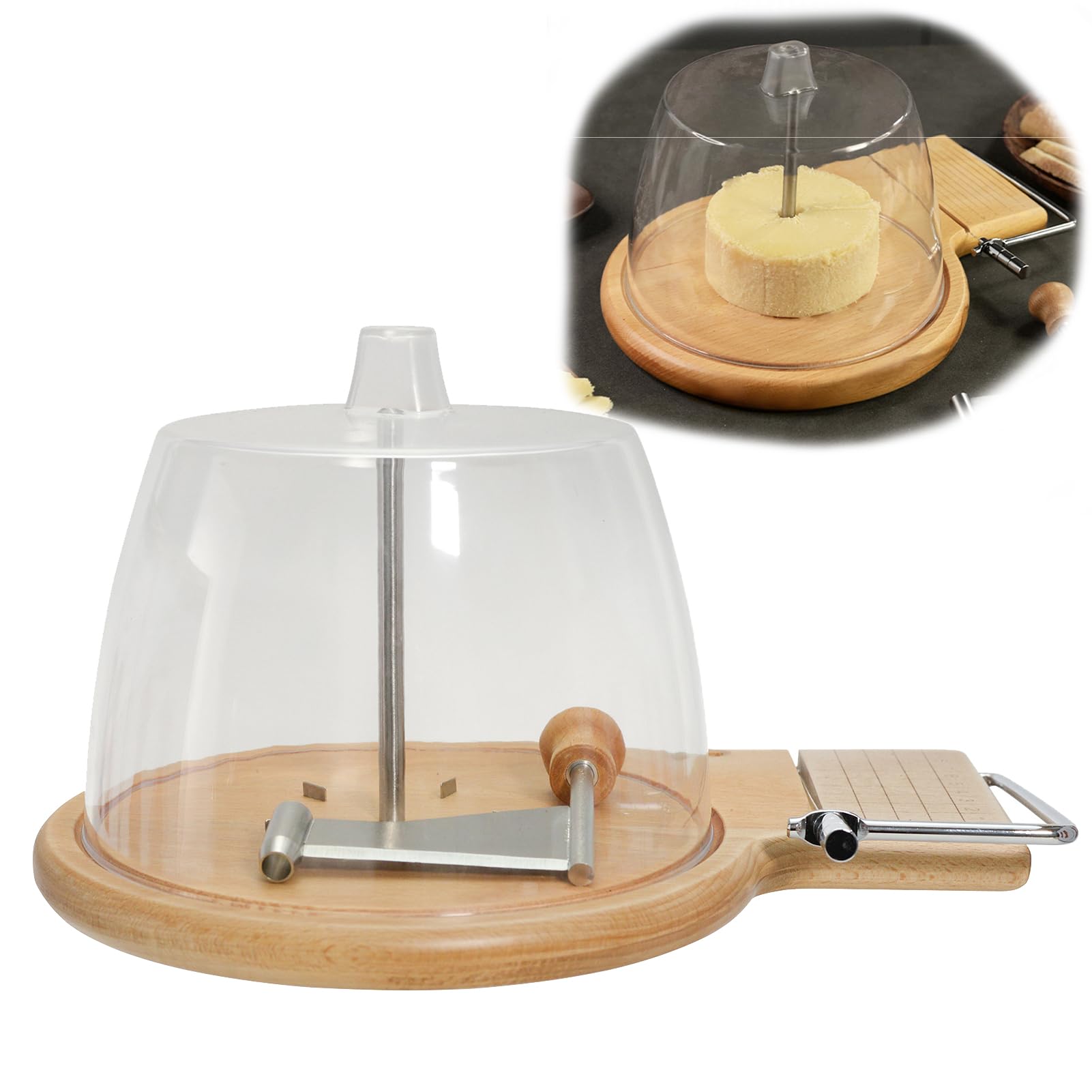 Cortador de queso con manivela ideal para cenas en casa y tablas de embutidos gourmet