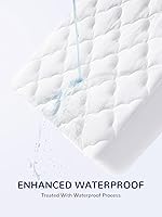 Vista 3 de SLEEP ZONE Protector de colchón impermeable para cuna, acolchado, ajustable, de 28 x 52 pulgadas, suave y transpirable, protector de cama infantil