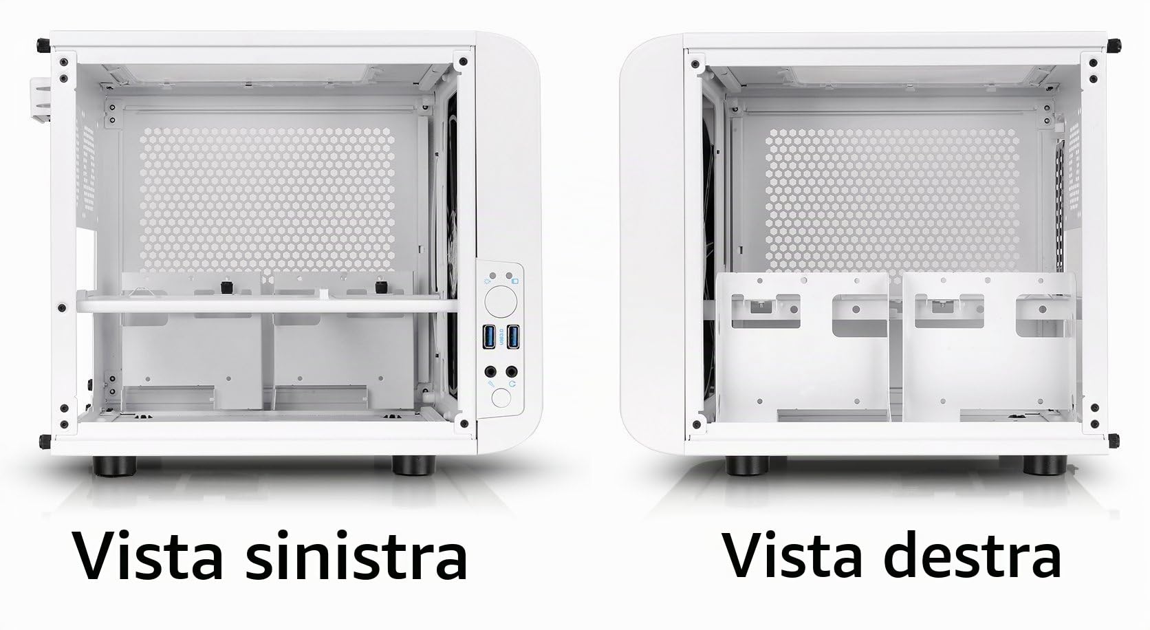 Thermaltake Core V1 Case PC Mini, Bianco