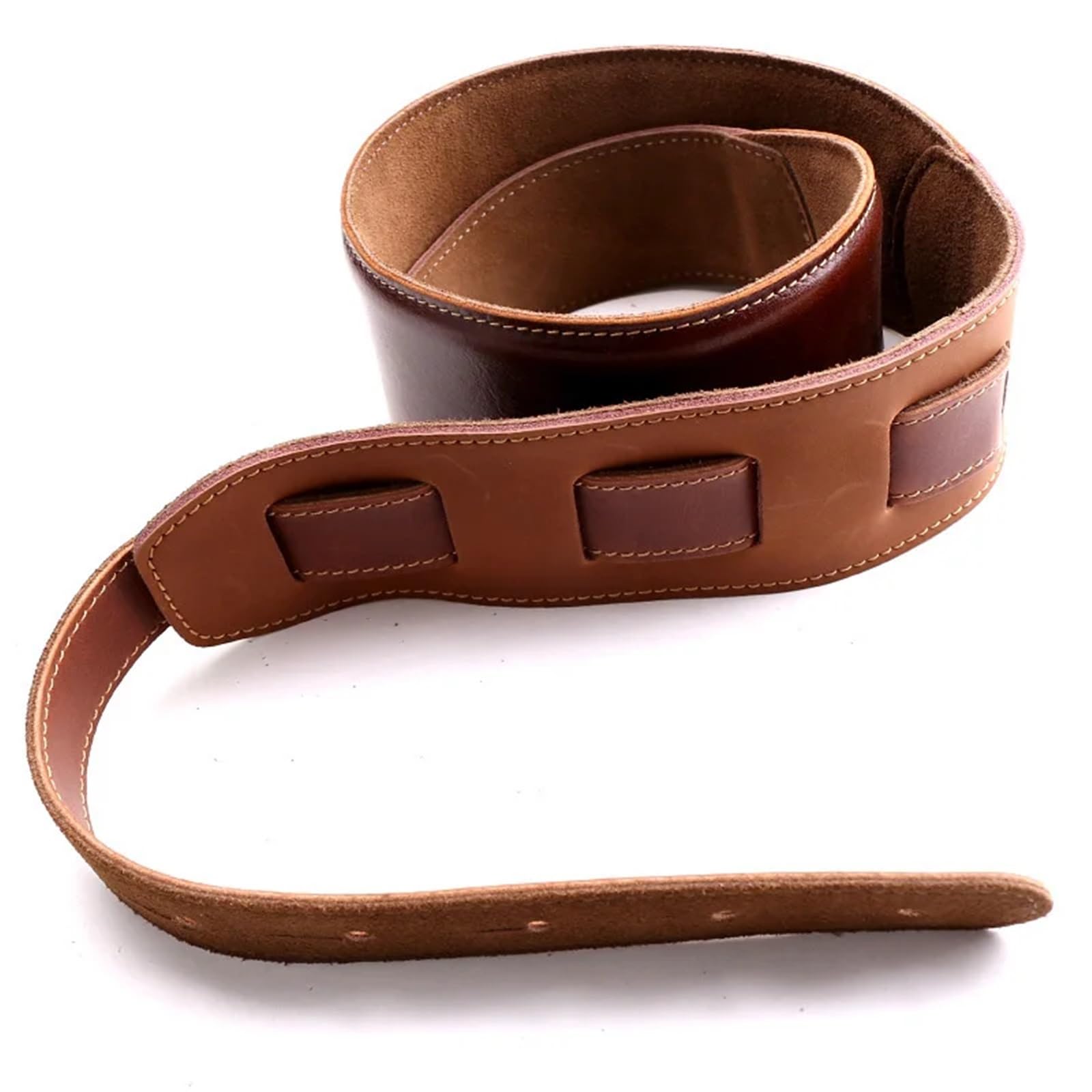 Correa de cuero genuino for guitarra, ajustable, for bajo eléctrico, acústica, folk y clásica Para Tocar La Guitarra