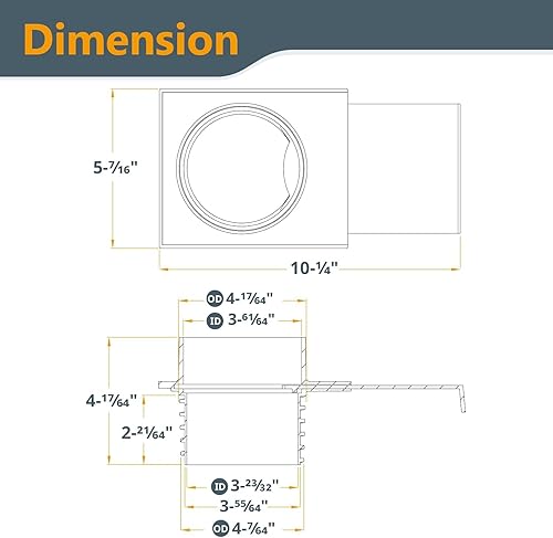 Vista 48 de POWERTEC Puerta de explosión 70166V, 5", 1 PK