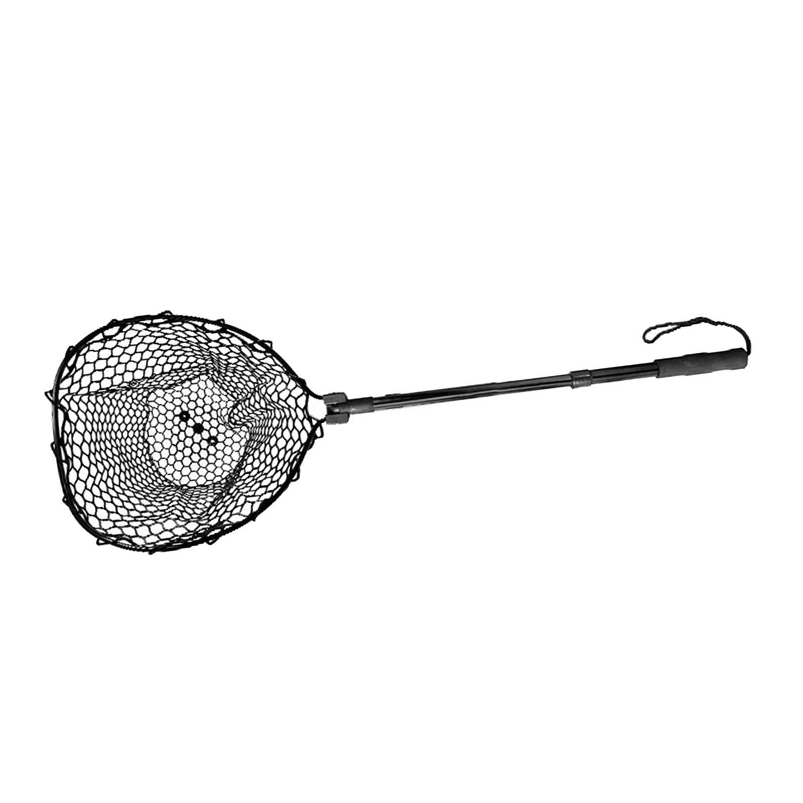 Red para Pesca Plegable Telescópica con Marco de Aluminio Malla de Silicona Suave Y Profunda Mango EVA Cómodo Adecuada para Pesca Deportiva Uso en Lag