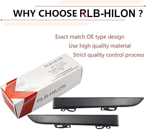 Miniatura 3 de RLB-HILON Juego de 1 par de paneles de rejilla de parachoques delantero compatibles con Toyota Tacoma Pickup 2001 2002 2003 2004 año, para TO1089108