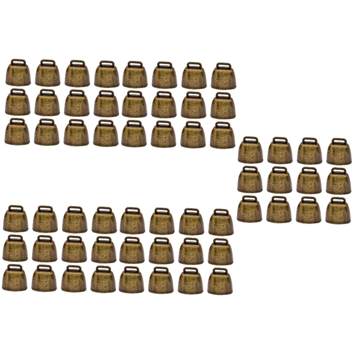 FAVOMOTO 5sets Rustic Christmas Bell Jingle Bell for Decorations Vintage Ornament Cow Livestock Lightweight 12pcs*5