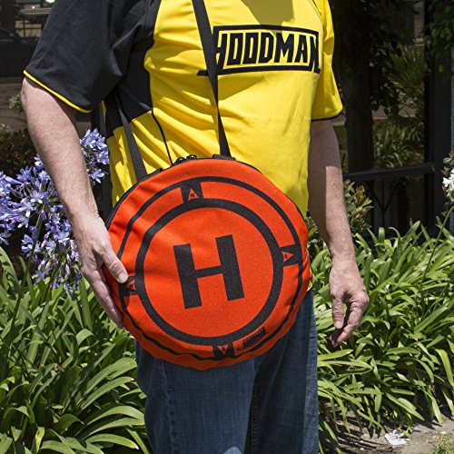 hoodman 3 foot weighted uav drone landing pad - fits matrice 4e mini 4 pro mini 3 pro mavic spark - durable no stakes required collapses to 13 of deployed size