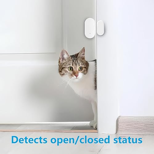 Miniatura 5 de Sensores de puerta Zigbee, sensores de contacto inteligentes, sensor de ventana para automatización del hogar, notificaciones de aplicaciones