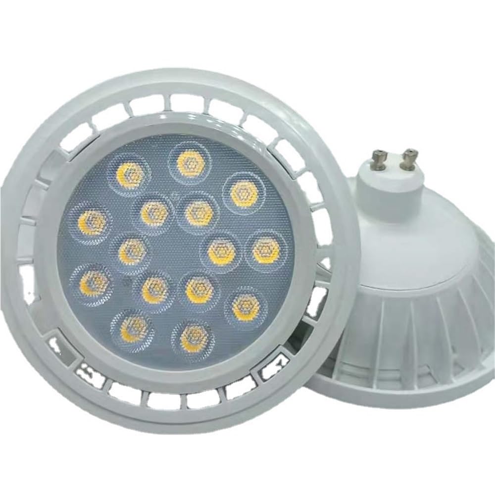 YSJX luces de amplio voltaje, Paquete de 6 focos LED AR111 3030SMD 15 W CA 85-265 V G53/GU10 LED Bean Gall Light, Bombillas para el hogar(Neutral White,GU10 85-265V 15W)