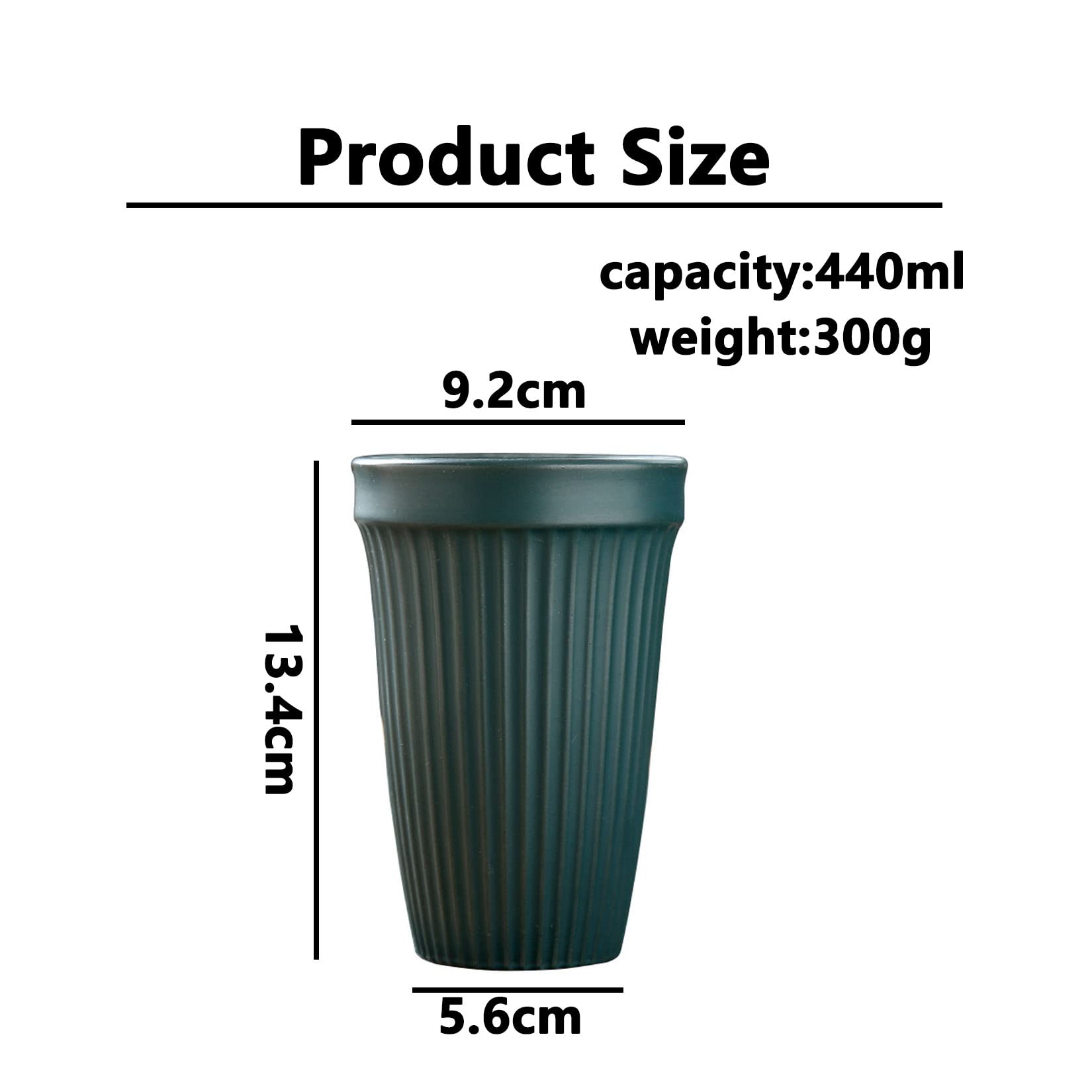 Tazza da caffè in Ceramica, Manico Comodo, Fondo Antiscivolo, può Contenere caffè, Latte, Bevande,B