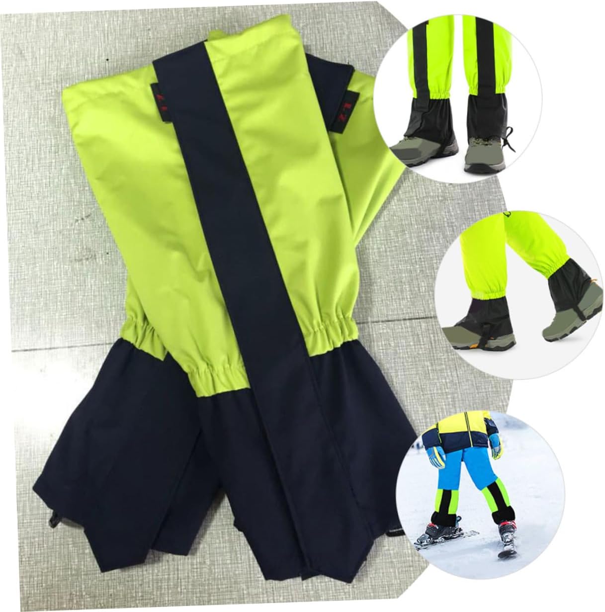 2pcs Snow Pants Men Shoe Gaiters Hiking Leg Gaiters Adjustable Leg Covers for Outdoor Activities