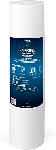 Miniatura 9 de Ronaqua Cartucho de filtro de agua de repuesto de sedimentos grandes de 20 x 4.5 pulgadas, 5 micras, certificado NSF, para toda la casa, compatible