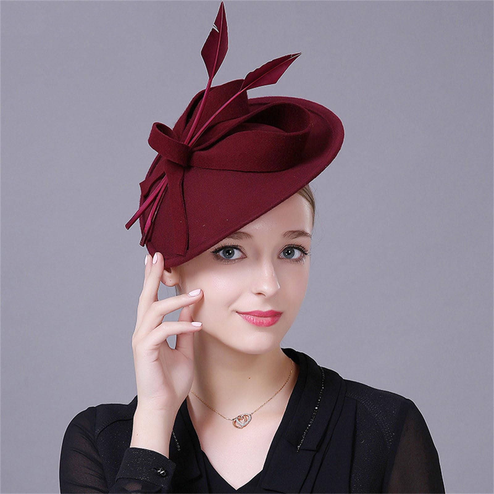 Cappello fascinator da donna per matrimonio, fascia vintage, per addio al nubilato, uso quotidiano