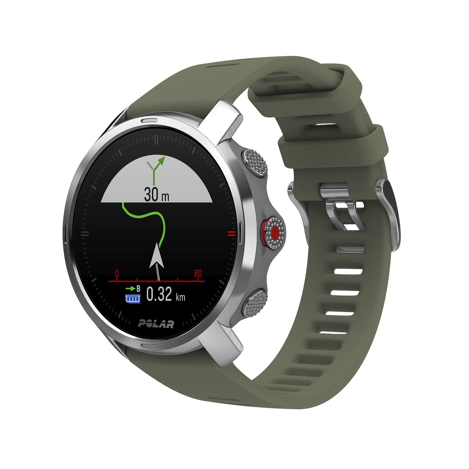 Amazon | POLAR(ポラール) Grit X GPS アウトドアウォッチ グリーン  