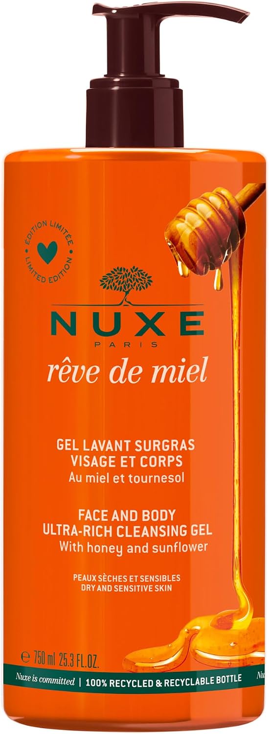 Nuxe Dream Honey Cleansing Gel for Face and Body 750 ml