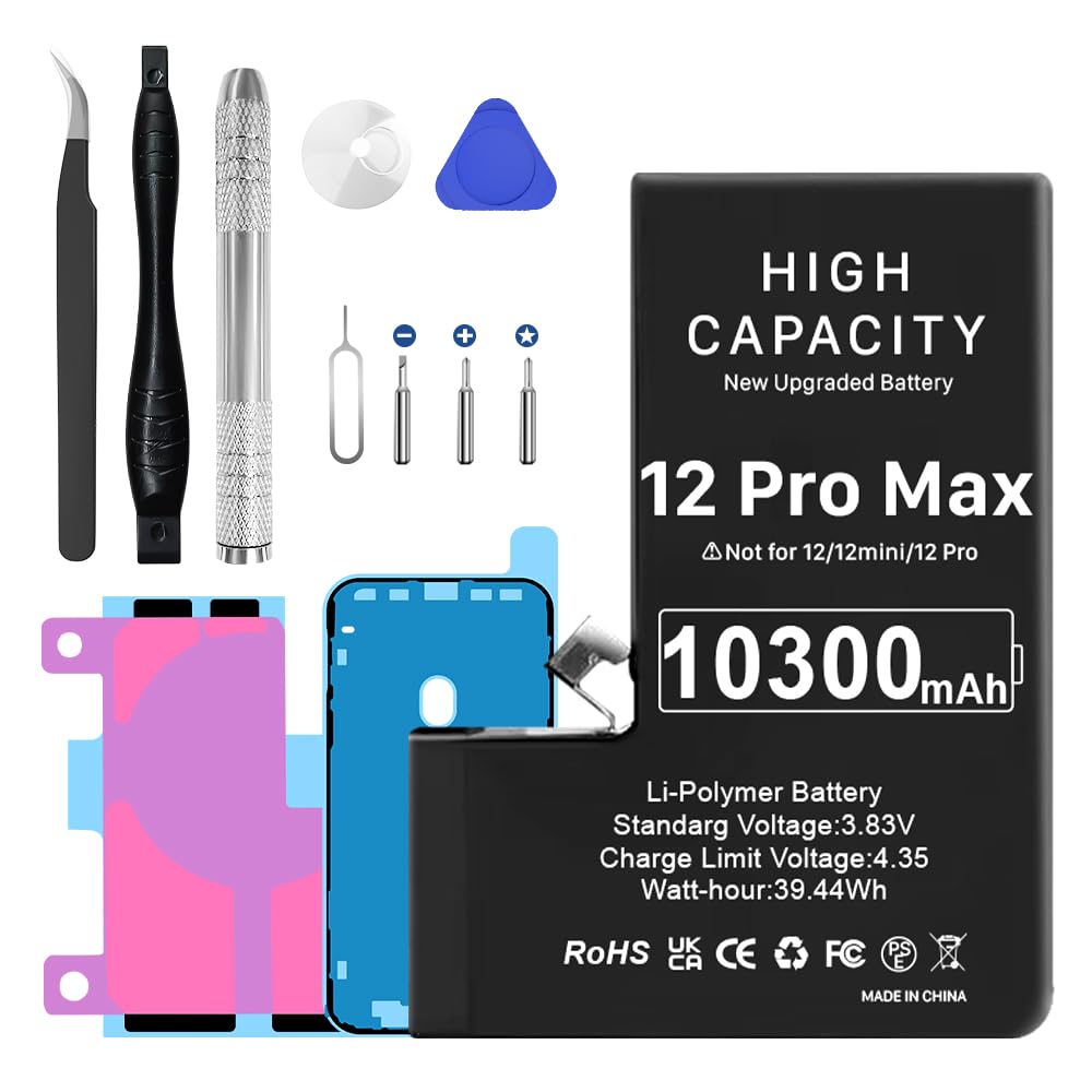 Amazon.com: Quzmo [10300mAh] Battery for iPhone 12 Pro Max (Not