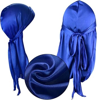YuZhou 4PCS Silk Durags for Men, Breathable Silky Durag Cap with Long Tail Durag for Men and Women Silky Satin Durag Fashion Headbands Long Tail Hats for 360 Waves,Dreadlocks, Pirate Headwraps