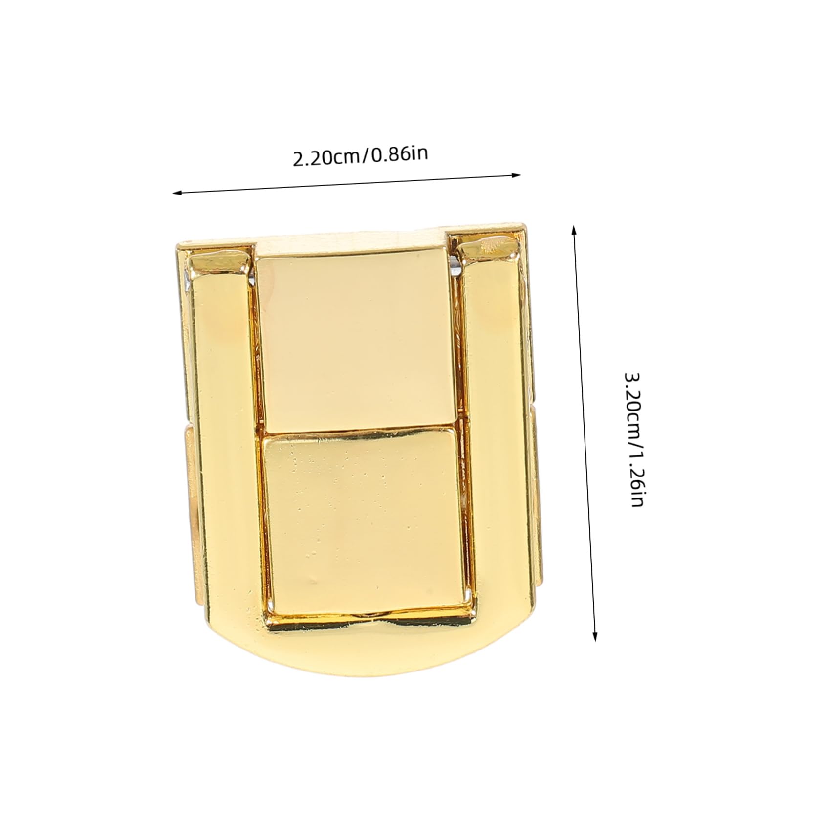 DOITOOL 5pcs Metal Decorative Buckle Lock Latch Suitcase Lock Hasp Chest Latches Hardware Retro Style for Toolbox