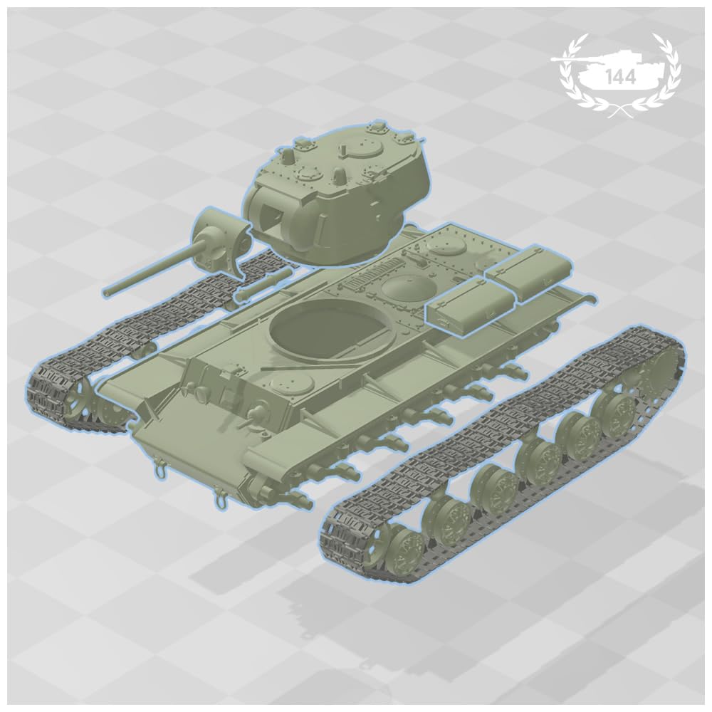 Amazon | 【1/144 TANK】【赤】【E】ソ連 KV-1 CAST 重戦車 鋳造砲塔