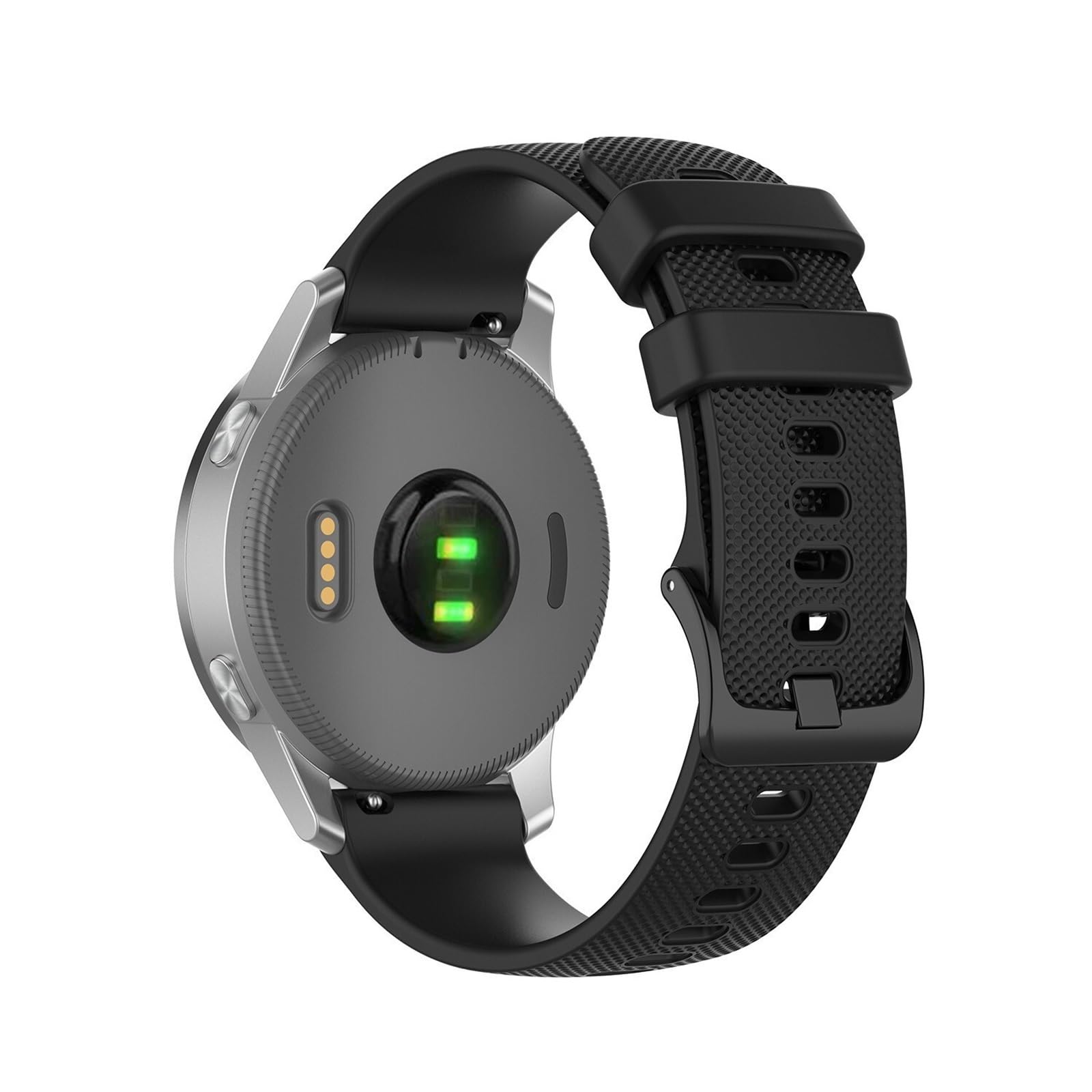Silikonowy pasek do zegarka z szybkim zapięciem, 16 mm, 18 mm, 20 mm, 22 mm, szary, 18 mm
