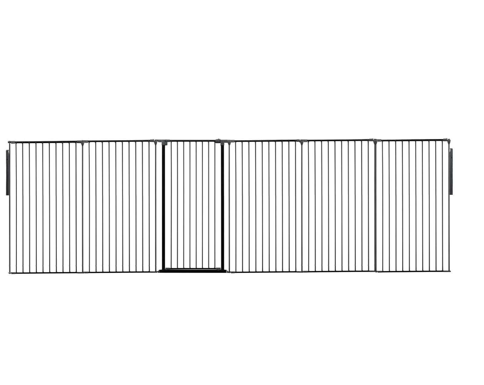 Scandinavian Pet Design Extra-Tall Flexible Black Pet Gate Range (367-439cm, Black)