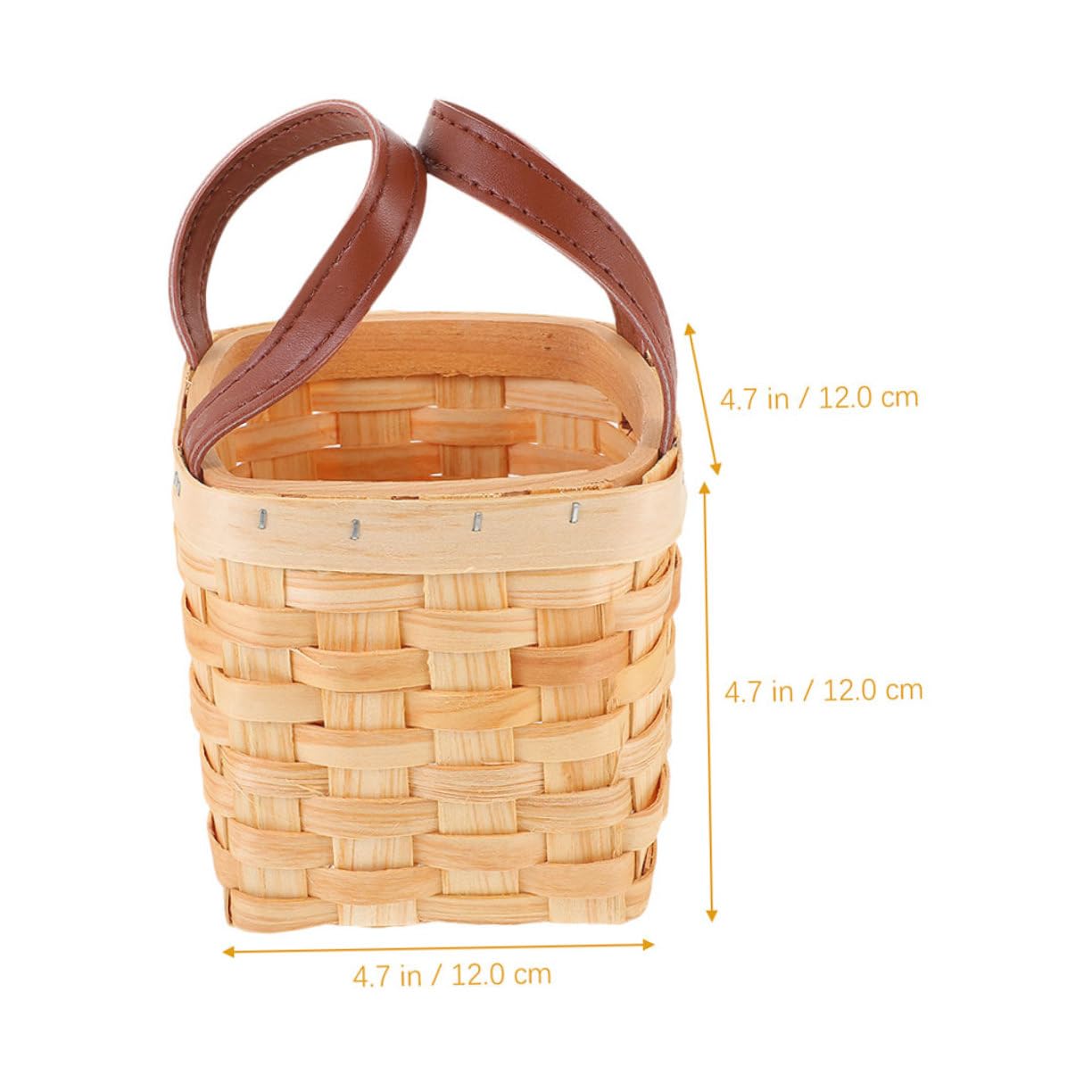 SOLUSTRE Multipurpose Woven Storage Baskets 4pcs Wood Crafted for Flowers Candy Decorative Use