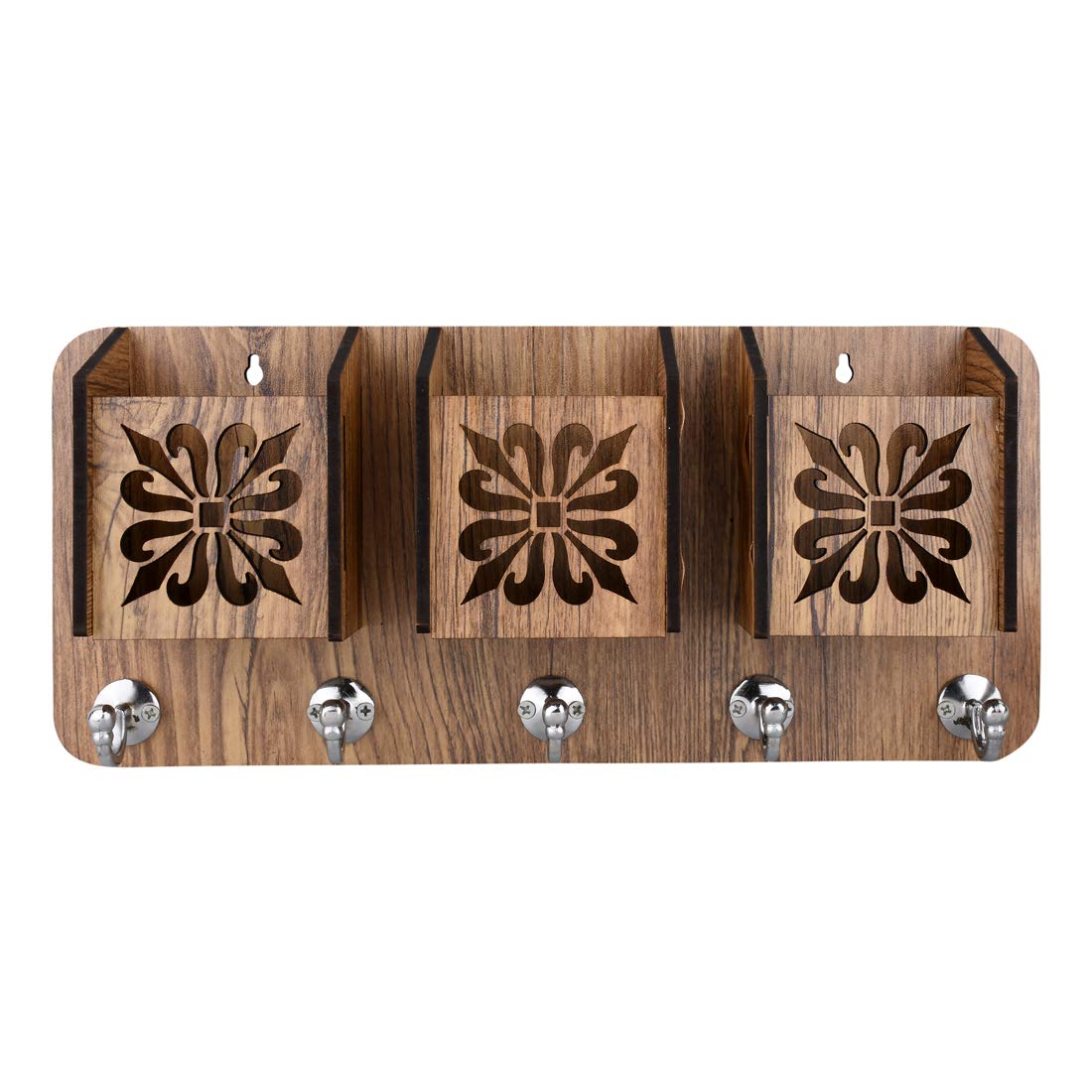 Sehaz Artworks Three Big Pocket Mobile Stand Holder for Wall | Wall Shelves | Key Holder for Wall | Furnitures for Home Decor Items | Wall Decor-image-1