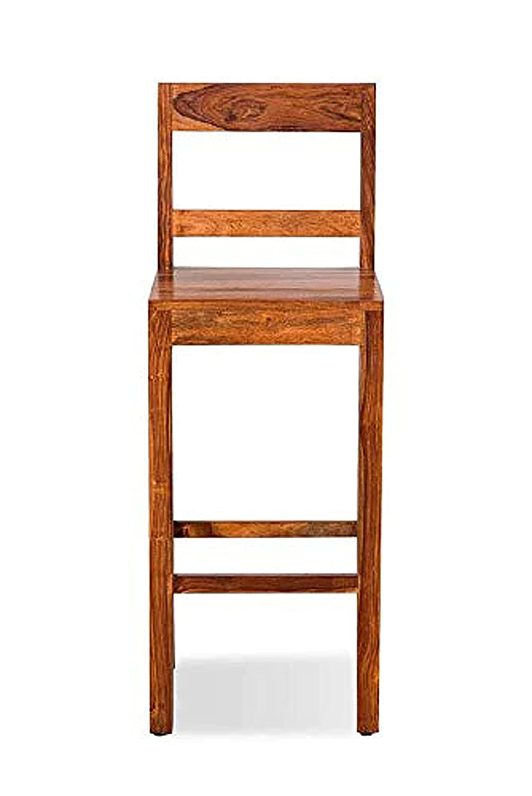 Indigo interiors Counter Height sheesham Wood Bar Stool/Chair, Medium Dark Walnut-image-40