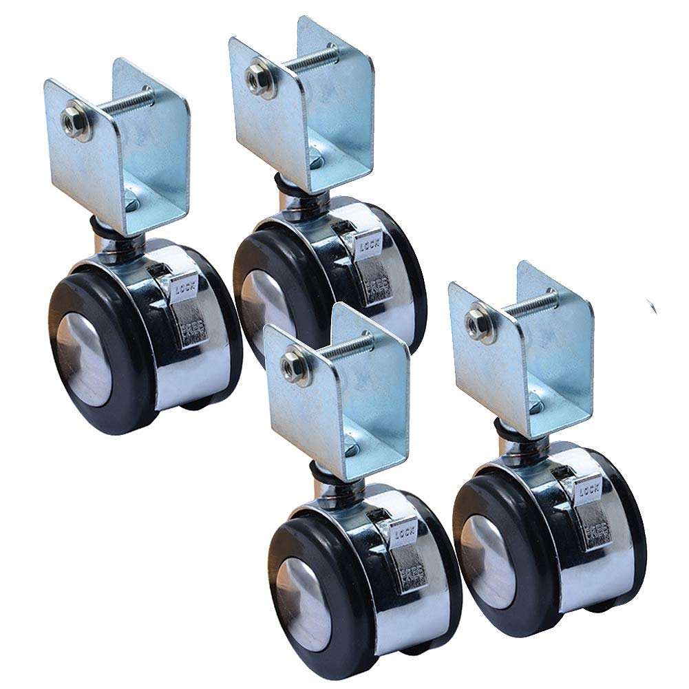Roulettes pivotantes silencieuses pour chariots d'atelier et meuble