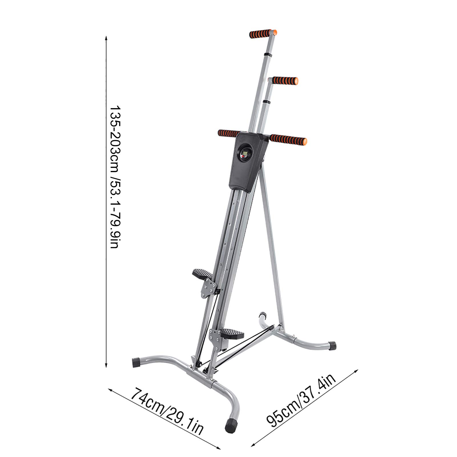 Arregramma verticale resistente, macchina cardio del telaio d'acciaio di capacità 150kg per la palestra di casa.Altezza regolabile e design pieghevole per il risparmio di spazio.Full Body Workout Step