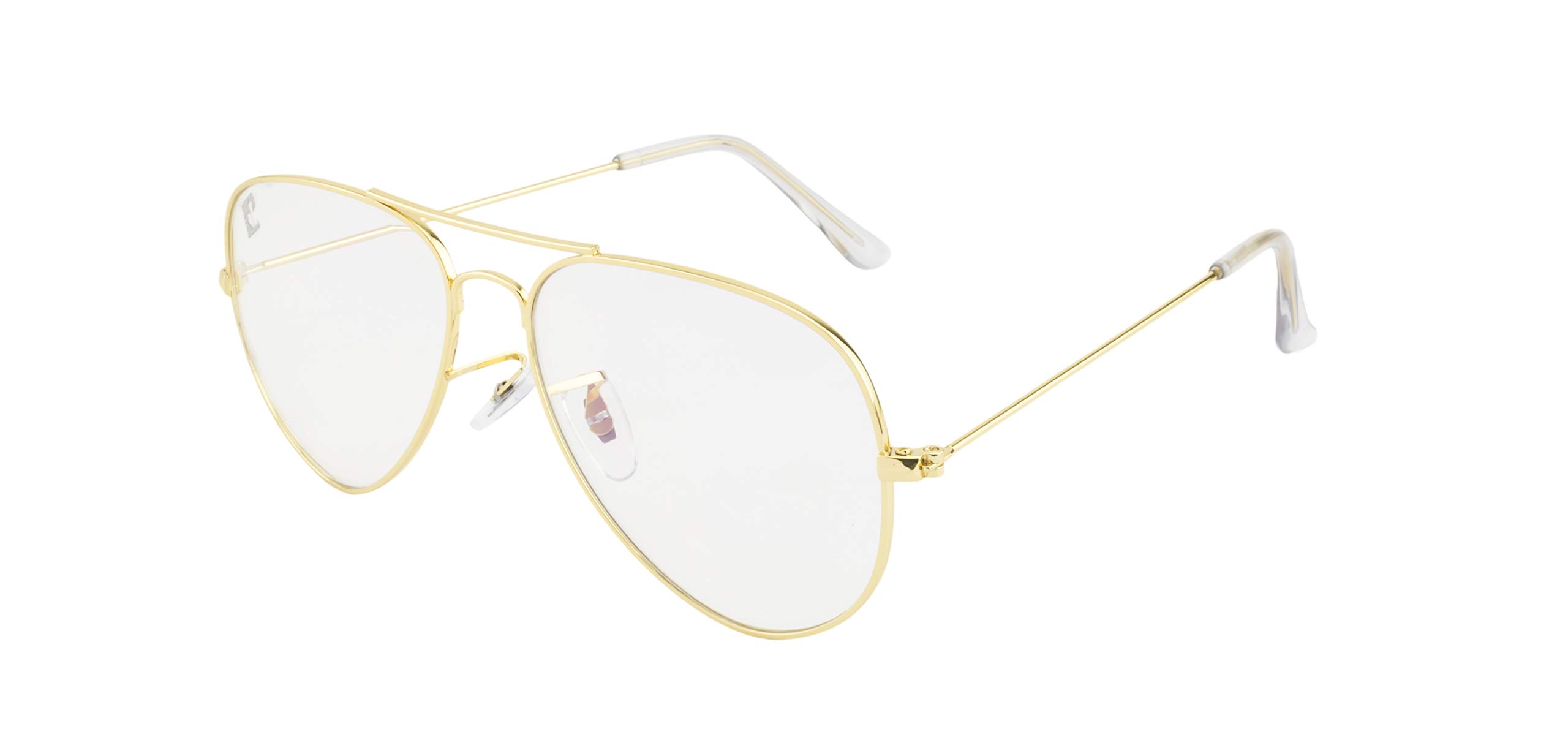 clark n palmerUV Protected Aviator Unisex Sunglasses - (CNP-SB-757|58|Clear ARC Lens)