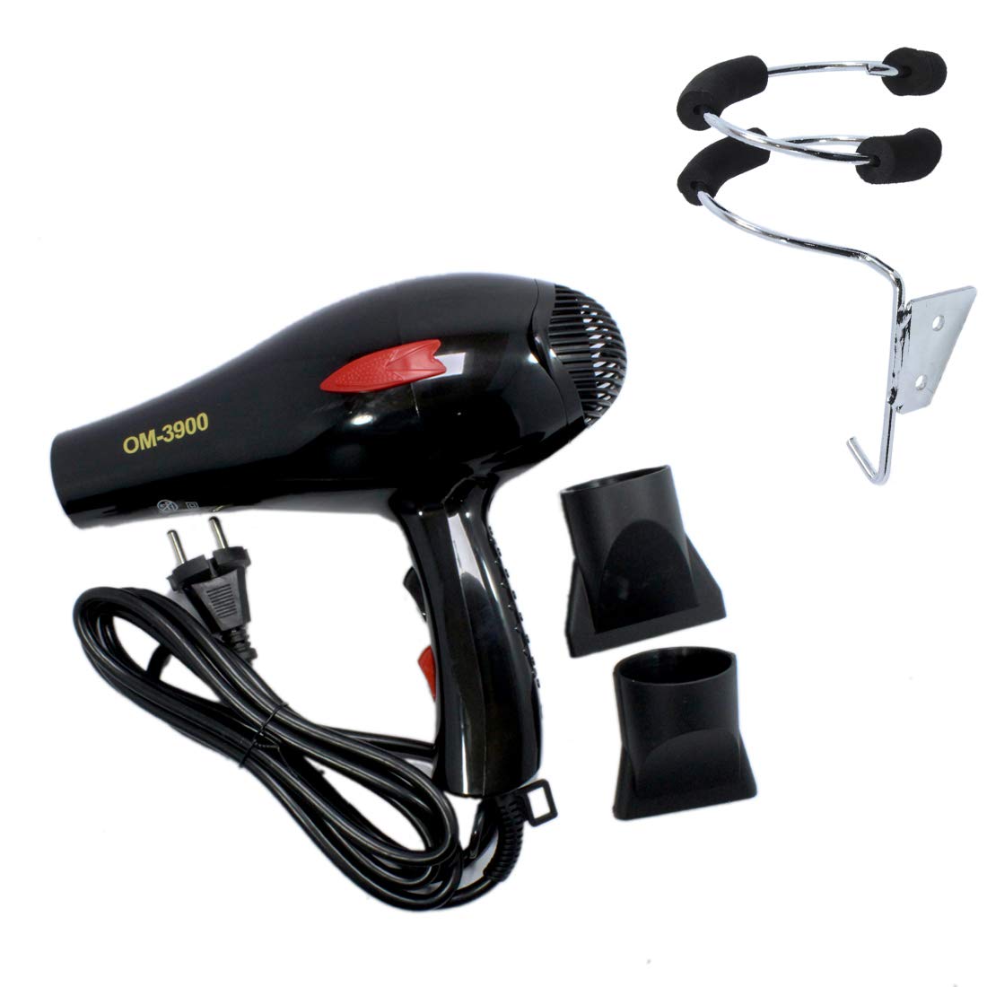 OMEY OM-3900 PROFESSIONAL HAIR DRYER WITH STAINLESS STEAL DRYER HOLDER