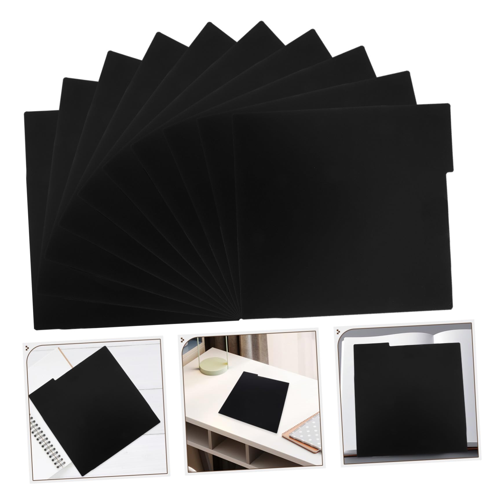 Hemobllo Divisori per Vinili in Pp Nero 15 Pezzi Resistenti alla Deformazione Design Creativo per Album e Dvd per Organizzazione e Conservazione Librerie