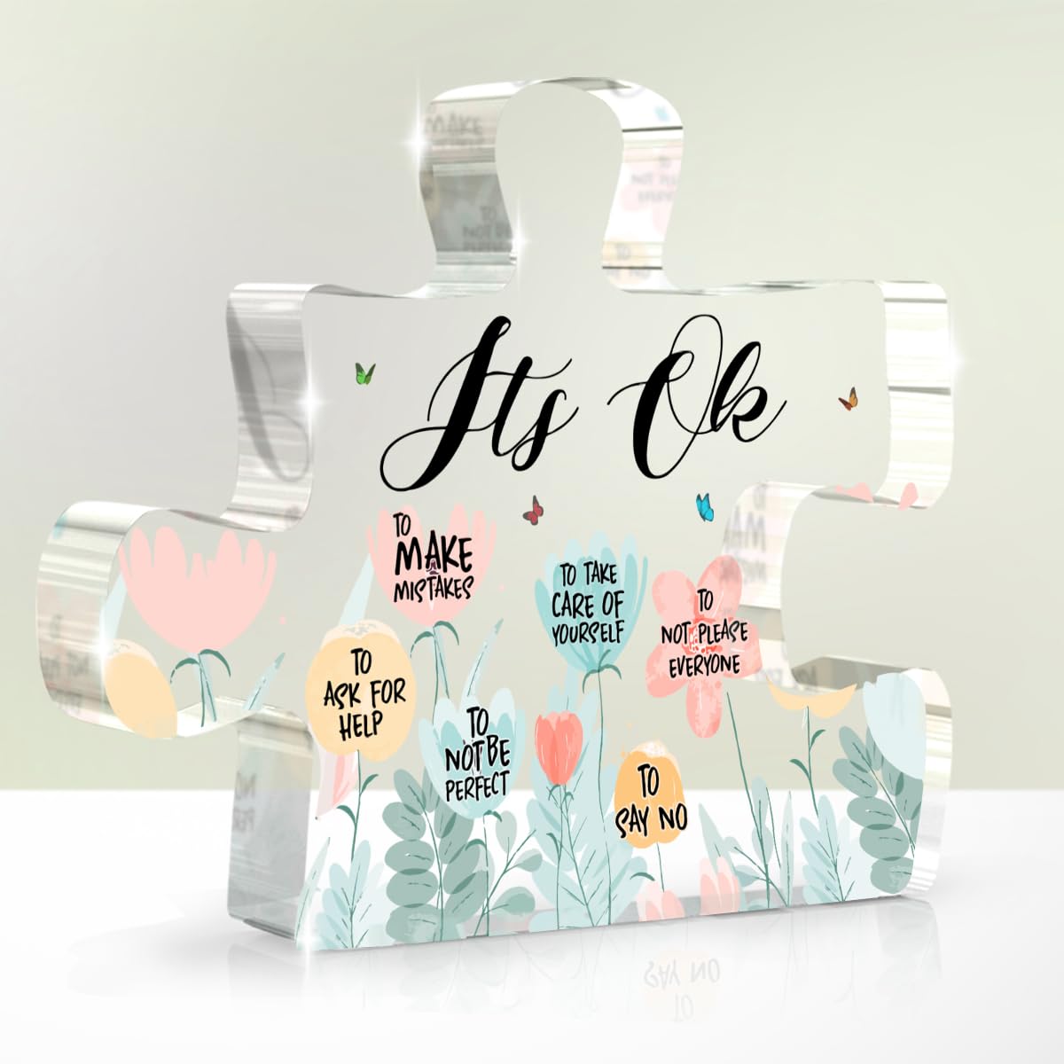 Acrylic Decor Sign Plaque Gifts For men women, Table decorations for Mom Dad Grandma Friends (Jigsaw2580)