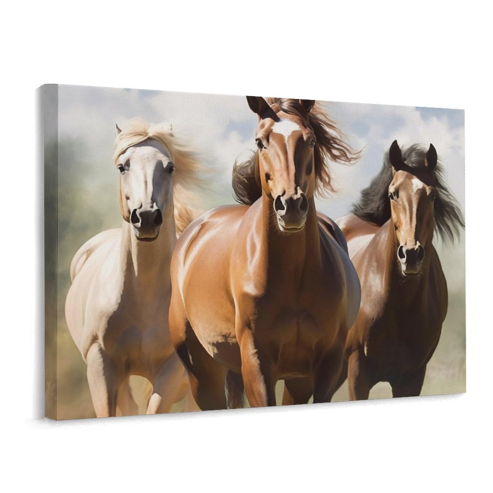 MXDLKSWPOH Canvas Wall Art for Living Room Prints Aesthetic Poster Canvas Paintings Prints Animales Horses Pictures ArtWork Office Wall Decor Modern Abstract Wall Art for Bedroom Home Decor 30x40 Cm