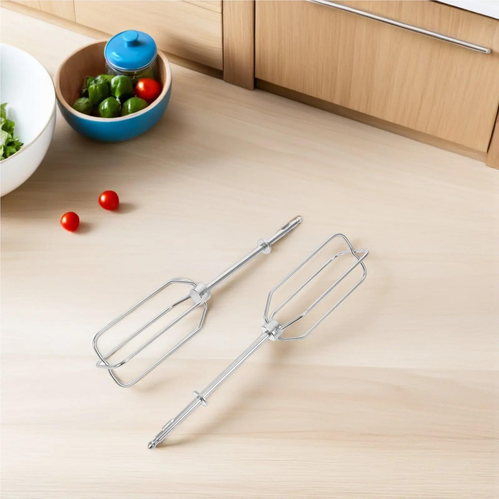 4PCS Ei Schneebesen Stangen Küche Mixer Zubehör Edelstahl Creme Schlagen Beater Ersatz Milchaufschäumer Zauberstab Backen für Handmixer