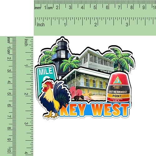 Miniatura 3 de Imán de madera para nevera Key West Florida USA Art Souvenirs Colección creativa hecha a mano para viajes en casa oficina regalos paisaje