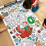 Tiny Expressions Christmas Coloring Tablecloth | Rolled, No Creases 30' x 72'...