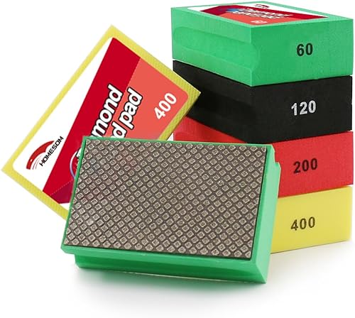 Miniatura 4 de Almohadillas de pulido a mano de diamante Bloques de lijado trasero de espuma para lijado Cerámica Azulejo de vidrio Concreto Piedra de mármol