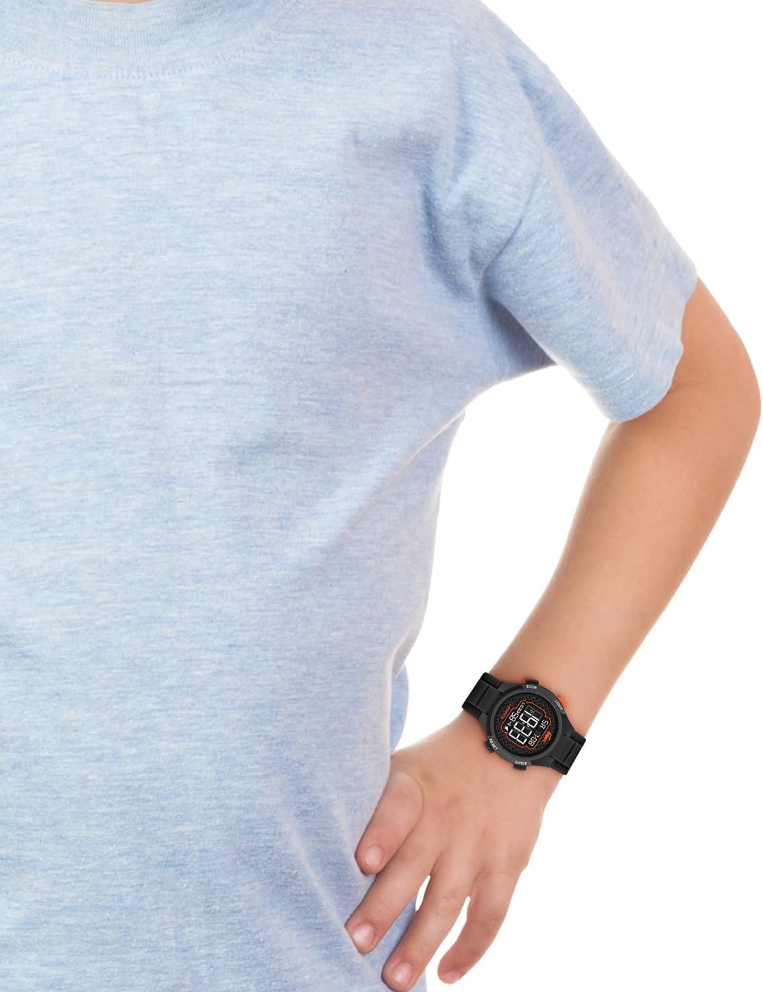 Lacoste LC33 Kids and Teens Digital Watch - 34mm Case, Digital Display with Day/Date, Alarm, Stopwatch, Countdown Timer and Backlight, Fun and Modern Design