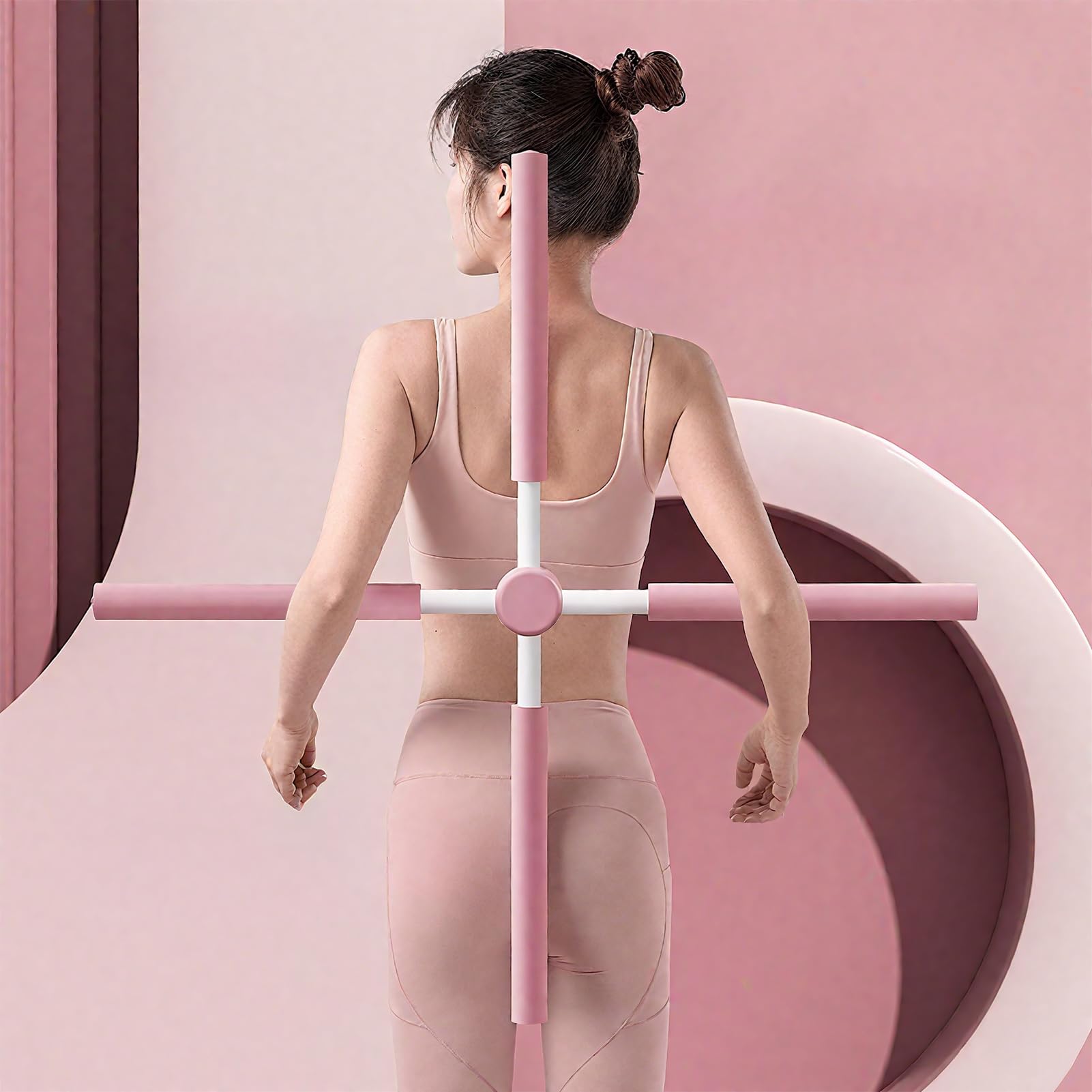 Postura Corrector Stick, Yoga Palitos De Postura Para Mujeres, Stick De Yoga De Acero Inoxidable, Herramienta De Estiramiento De Bastones De Corrección Para Jorobadas,adecuado Para Estiramiento Diario