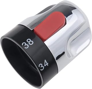 Thermostatic Bath Mixer Tap Shower Valve Control Handle Constant Temperature Control Knob Silver for Bathroom Washroom Kitchen