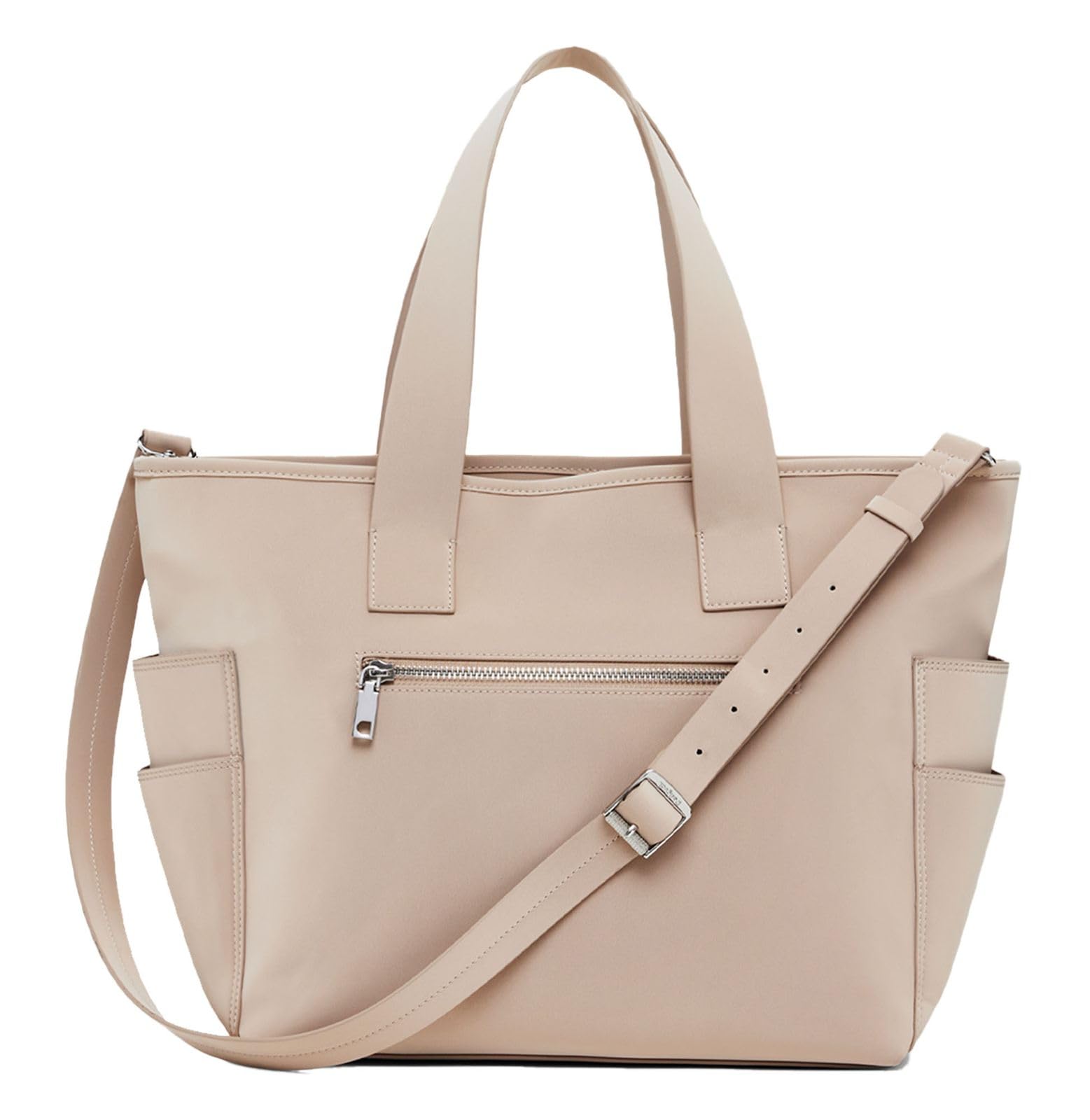 Desigual bolso shopper bolso bandolera Pocket Face Pravia Shopping Bag Raw beige